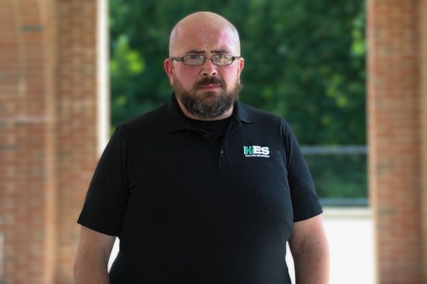 A photo of Howard Seal in front of University Point at Concord University