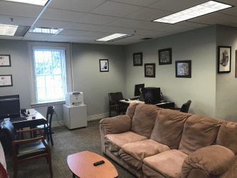 a full view of the veterans lounge